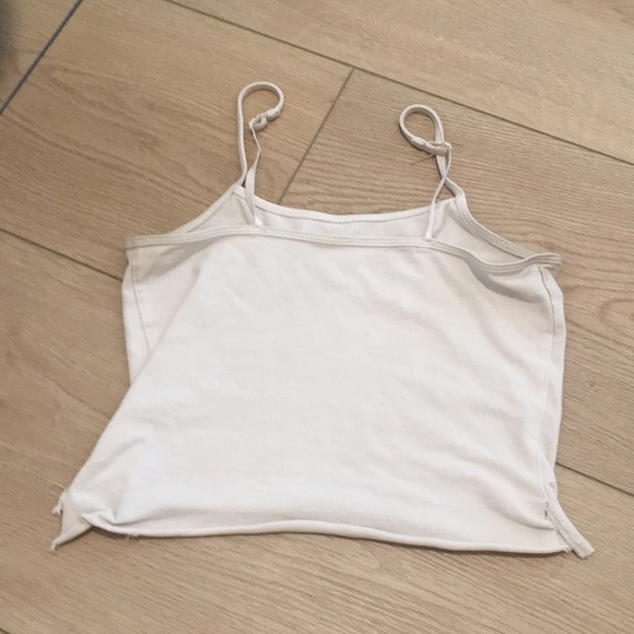 raw hem white tank top - Picture 3 of 4